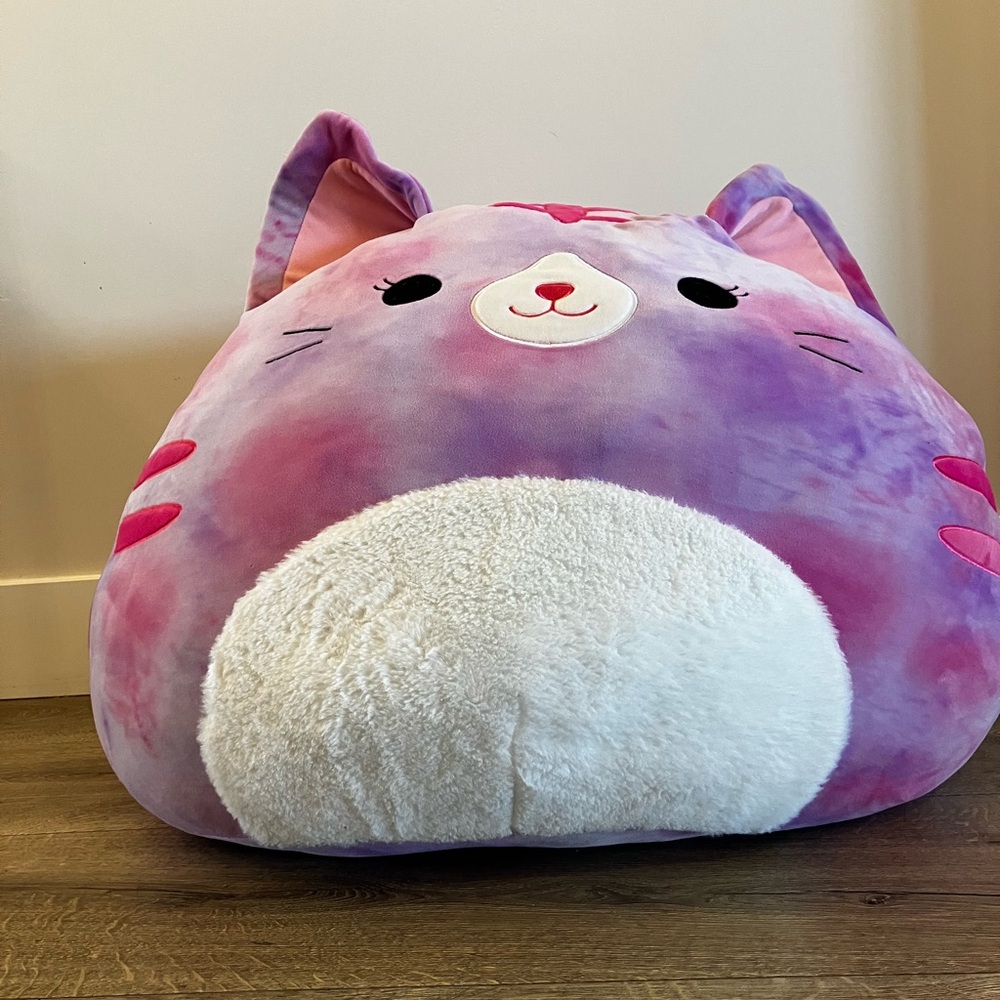 Caeli the 24 Inch Tie Dye Purple and Pink Cat Squishmallow